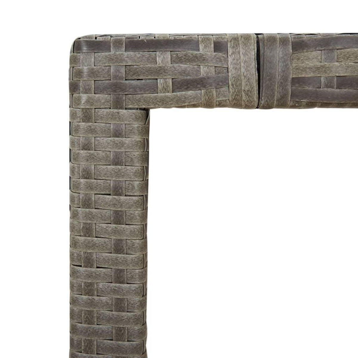 VIDAXL Table de jardin et dessus en bois Gris Resine tressee et acacia