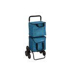 Sidebag Poussette de marché 6 roues 2x20l bleu - 8220-464