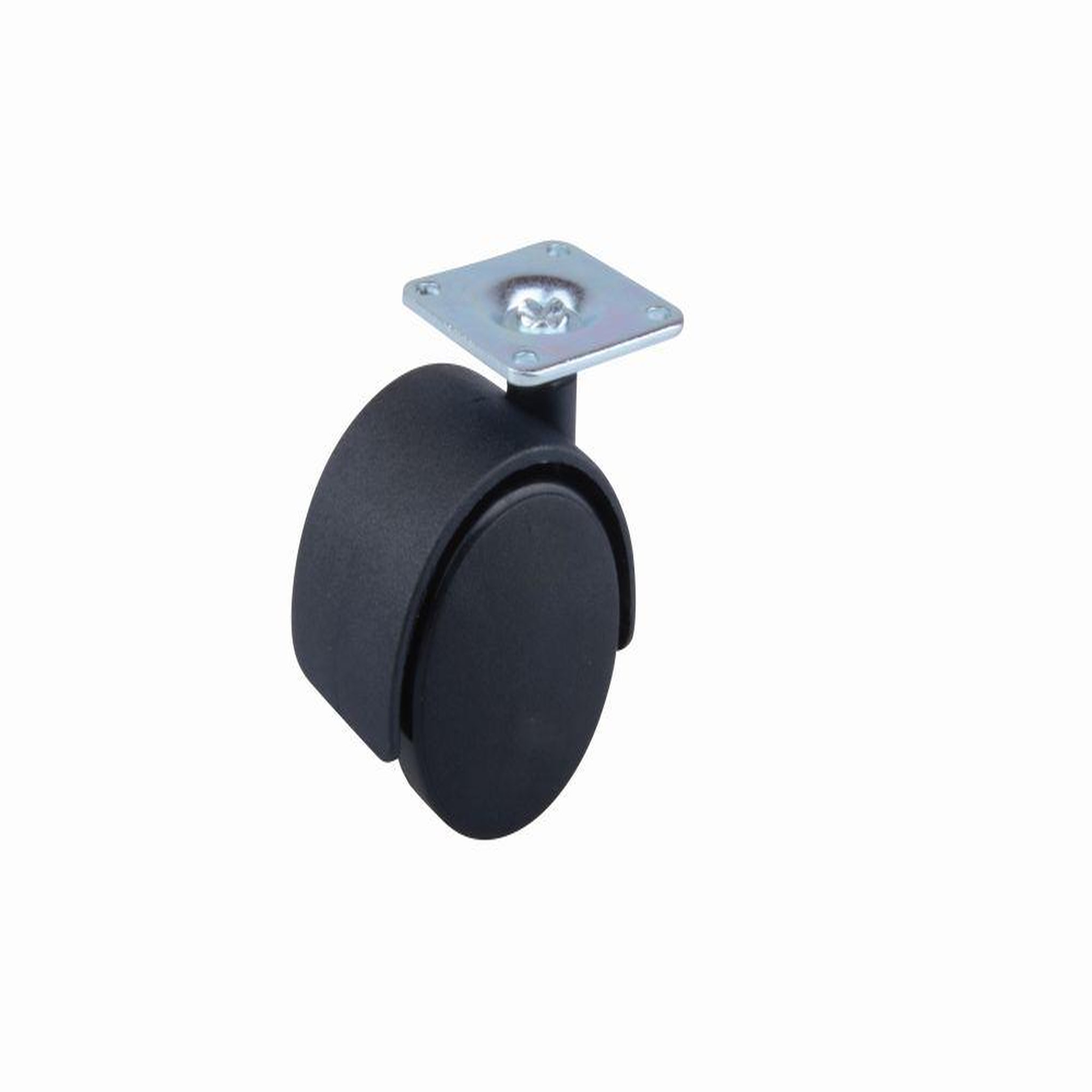 CENTRALE BRICO Roulette de meuble 50mm plaquette noire