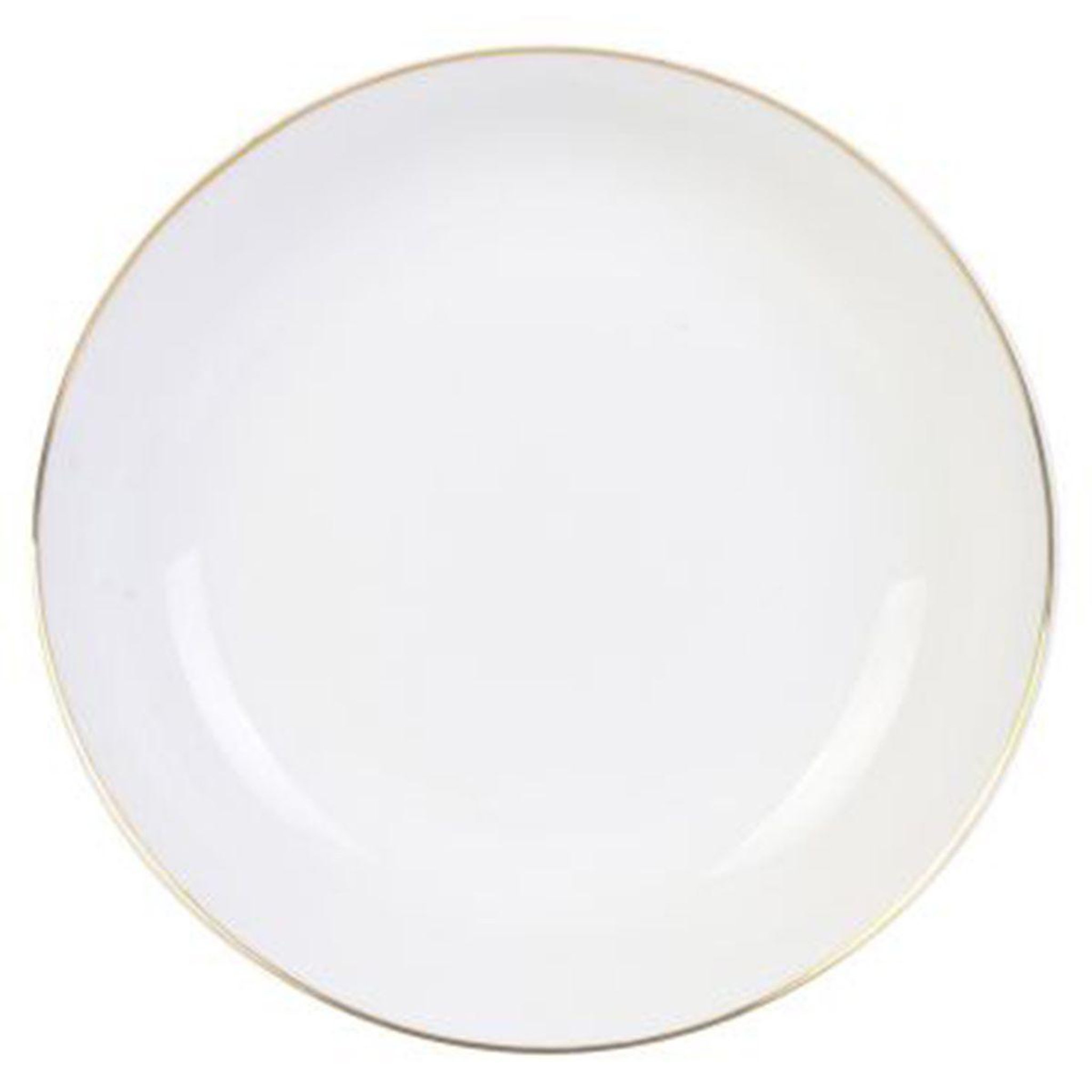 The Home Deco Factory Lot de 6 assiettes creuses  liseré  21cm blanc