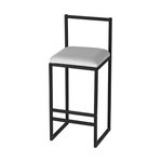 Habitat et Jardin Tabouret de bar en métal  Nordic  35 x 35 x 84 cm - Crème