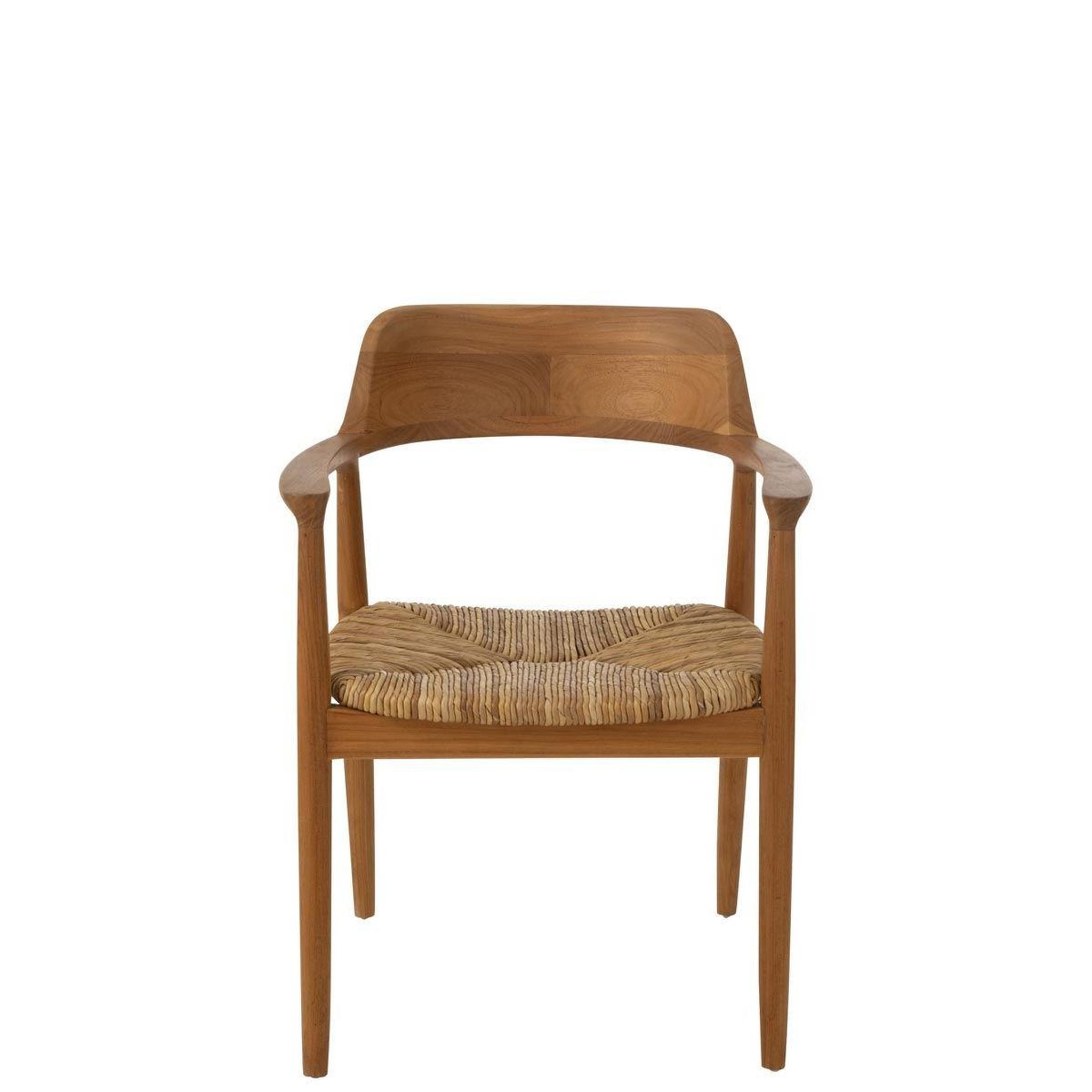 Voir la diapositive 2 : J-LINE Chaise en teck  hiro  77cm naturel
