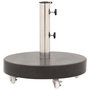 Voir la diapositive 3 : VIDAXL Socle de parasol Granite 30 kg Rond Noir