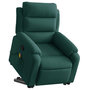Voir la diapositive 3 : VIDAXL Fauteuil de massage inclinable Vert fonce Velours