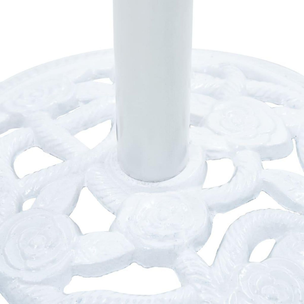 VIDAXL Socle de parasol Blanc 9 kg 40 cm Fonte
