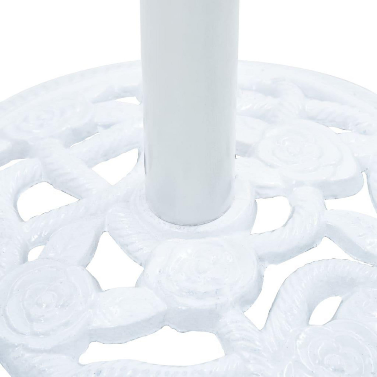 VIDAXL Socle de parasol Blanc 9 kg 40 cm Fonte