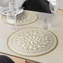 Voir la diapositive 2 : Douceur d'Intérieur Lot de 2 sets de table effet jute lessivables - Blanc et marron