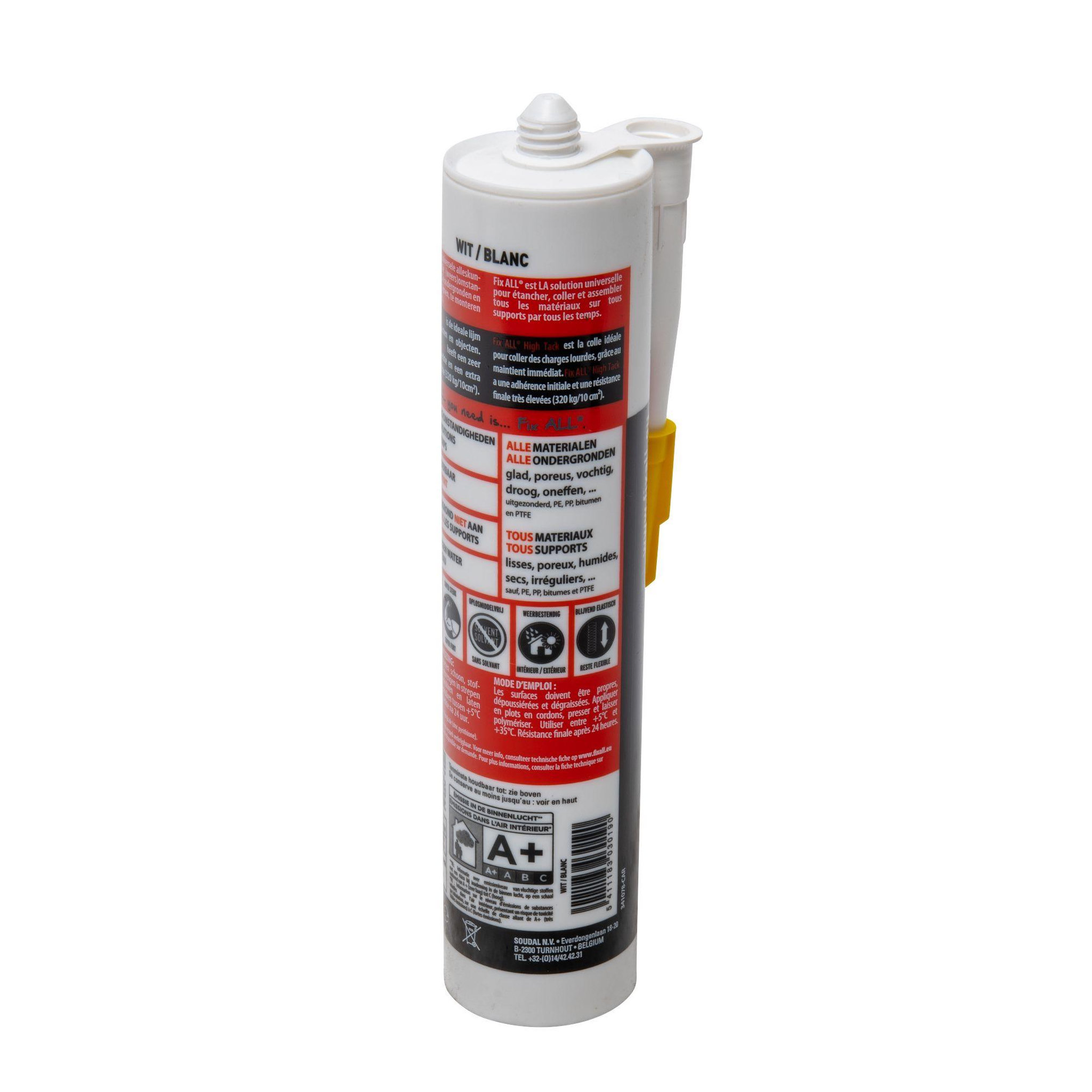 Voir la diapositive 3 : Soudal Cartouche colle extra forte fix all hightack  290ml
