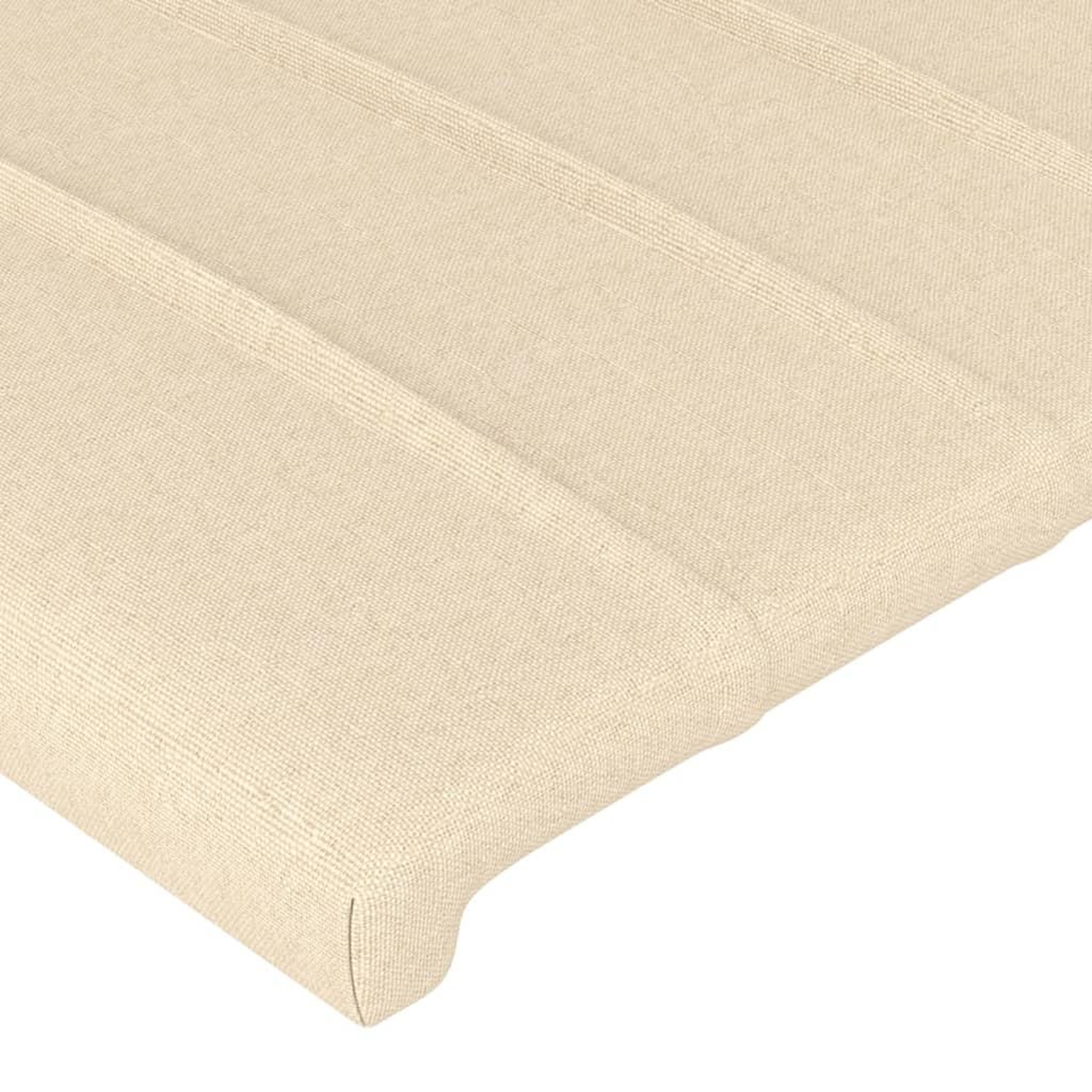 Voir la diapositive 5 : VIDAXL Tete de lit a LED Creme 103x16x118/128 cm Tissu