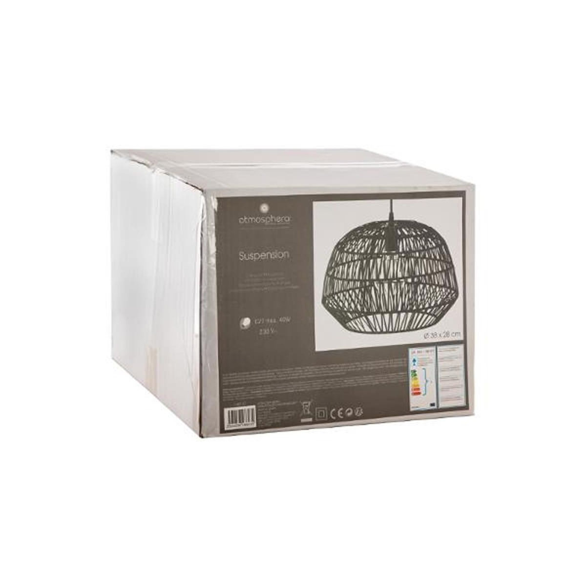 ATMOSPHERA Lampe Suspension  Boé  38cm Noir