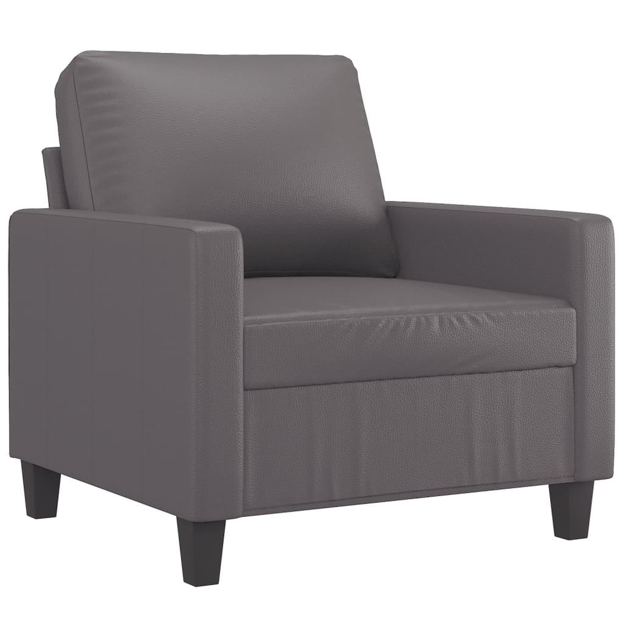 Voir la diapositive 3 : VIDAXL Ensemble de canapes 4 pcs avec coussins Gris Similicuir