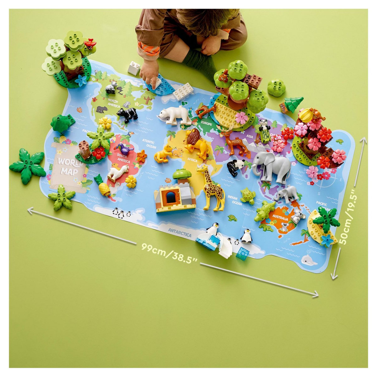 LEGO DUPLO 10975 Animaux Sauvages du Monde, Jouet et Figurines Éducatif Enfant 2 Ans