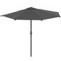 Voir la diapositive 1 : ID MARKET Demi parasol de balcon CORTE gris 2,7x1,35 M avec housse