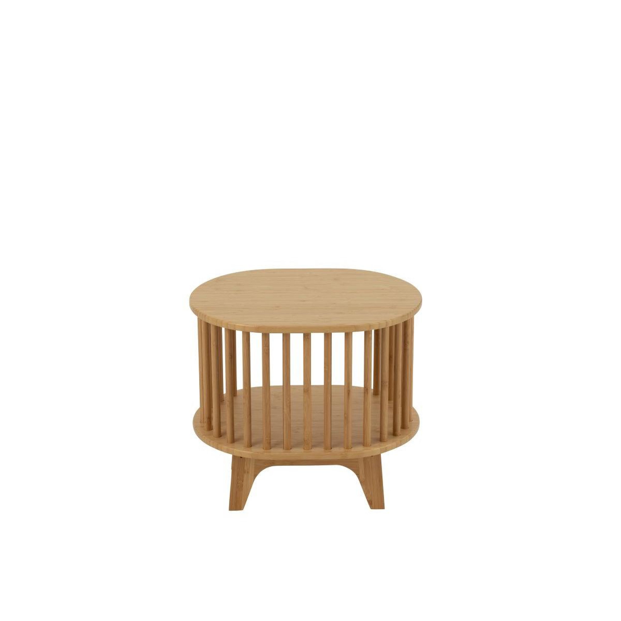 Voir la diapositive 4 : J-LINE Table de chevet en bambou  live  46cm naturel