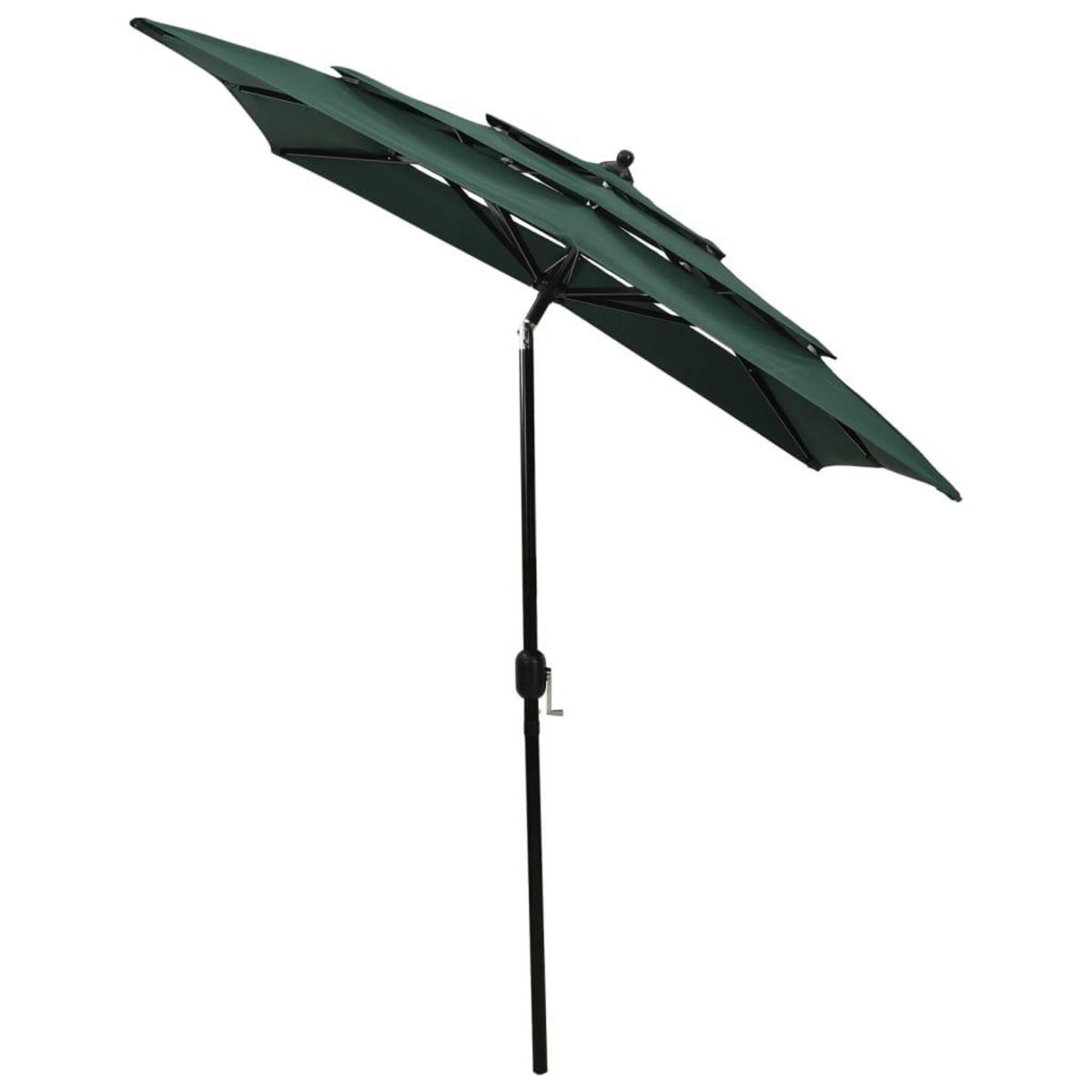 VIDAXL Parasol de jardin a 3 niveaux avec mat en aluminium vert 2x2 m