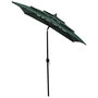 Voir la diapositive 4 : VIDAXL Parasol de jardin a 3 niveaux avec mat en aluminium vert 2x2 m