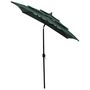 Voir la diapositive 4 : VIDAXL Parasol de jardin a 3 niveaux avec mat en aluminium vert 2x2 m