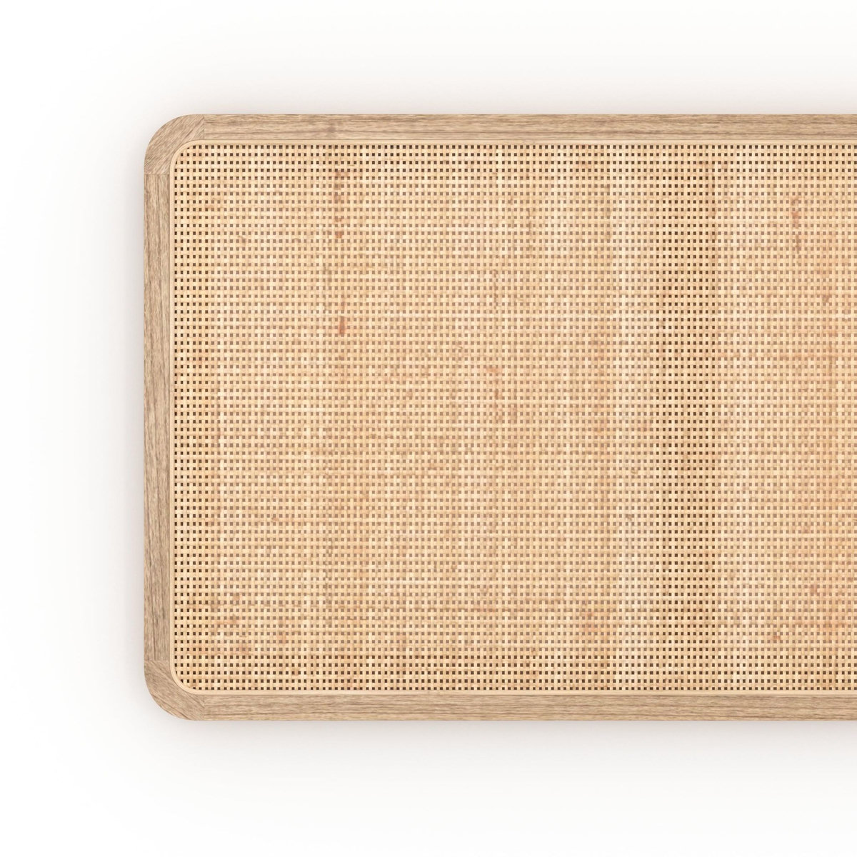 Rendez vous déco Tête de lit à suspendre en bois et cannage 140 cm - Khao