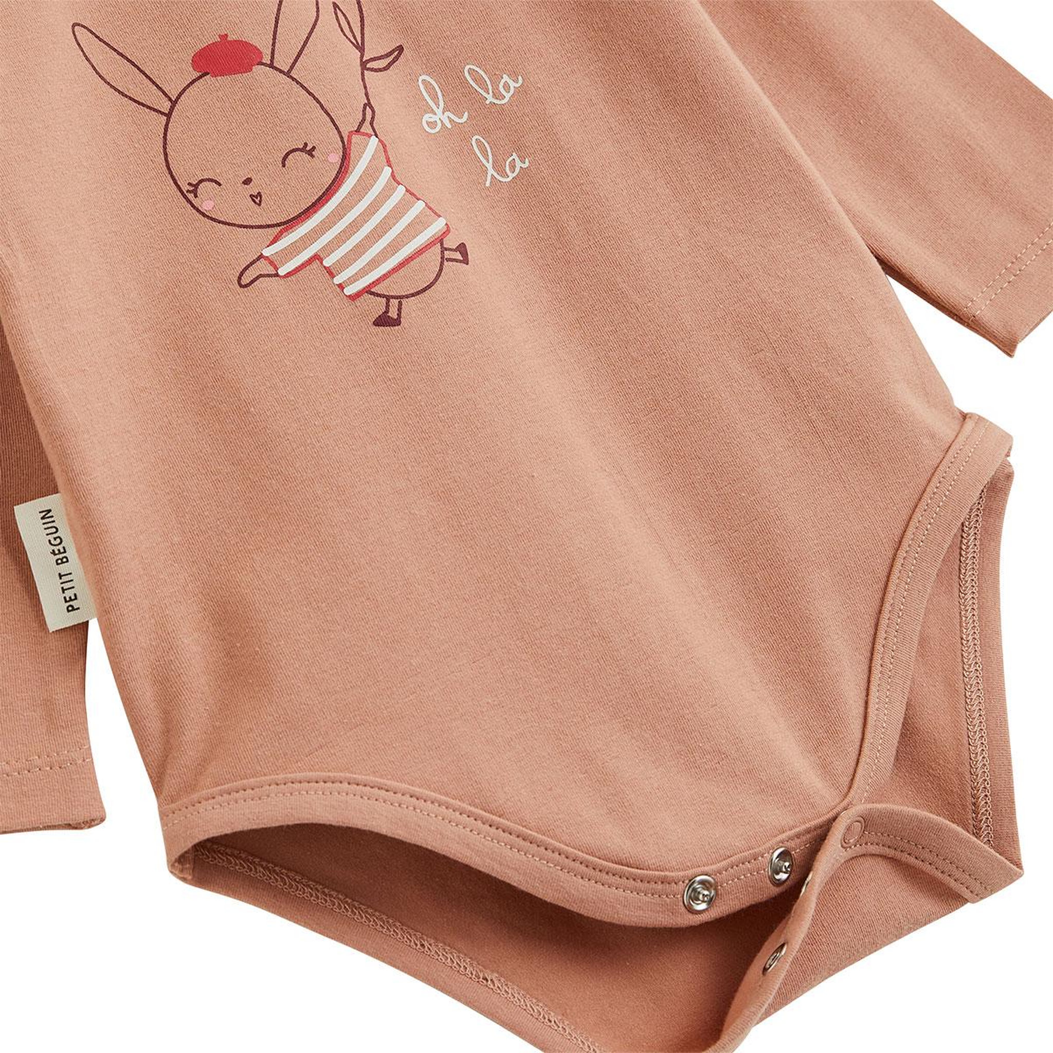 Voir la diapositive 2 : PETIT BEGUIN Lot de 2 bodies bébé manches longues aimée