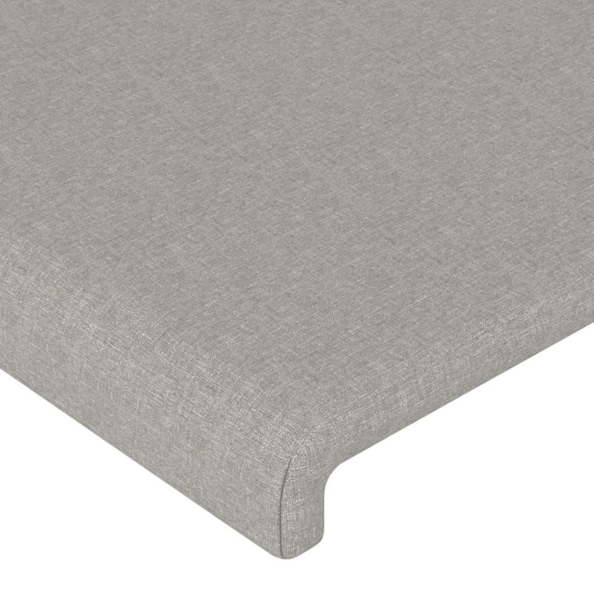 VIDAXL Tete de lit avec oreilles Gris clair 147x16x118/128 cm Tissu