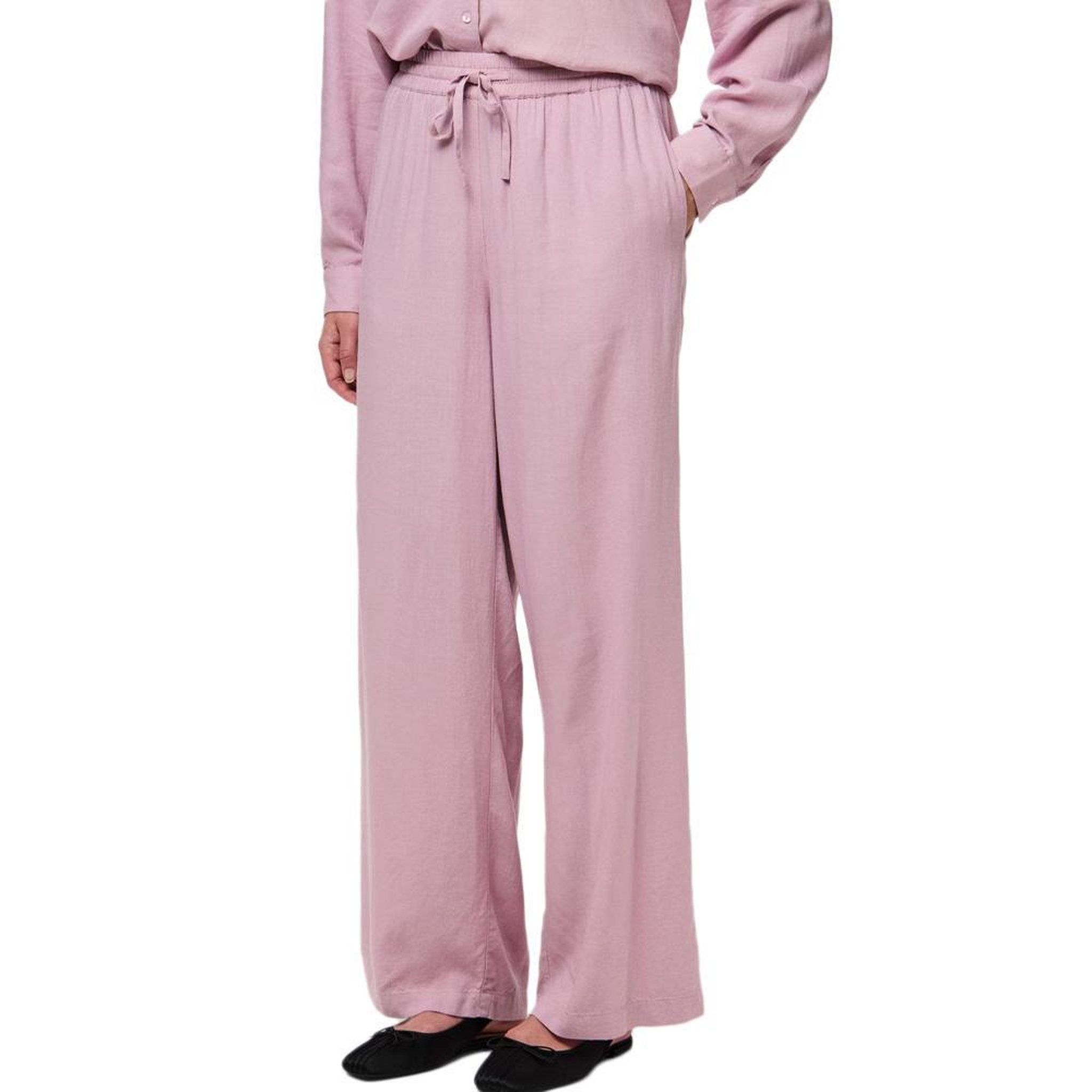 Pieces Pantalon fluide Rose Femme Pieces Wide. Coloris disponibles : Rose