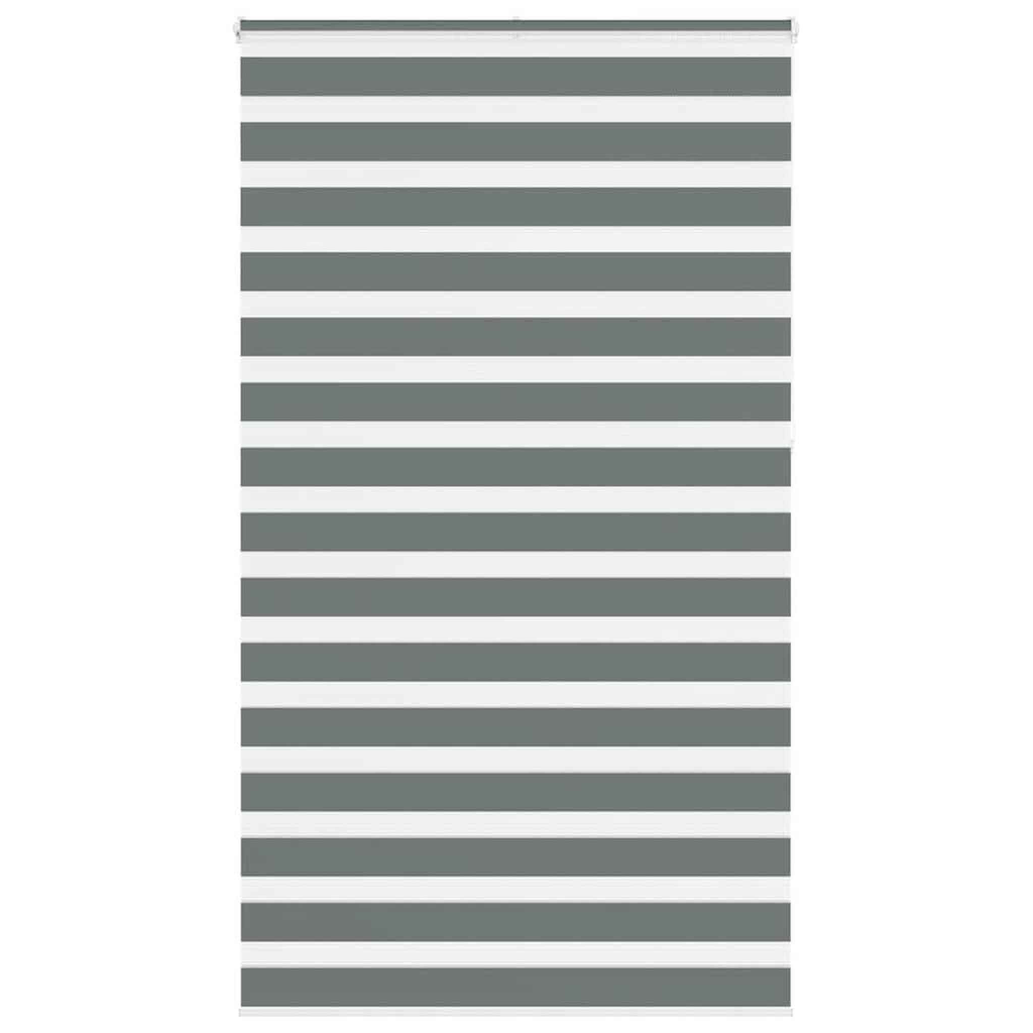 VIDAXL Store zebre gris fonce largeur du tissu 115,9 cm polyester