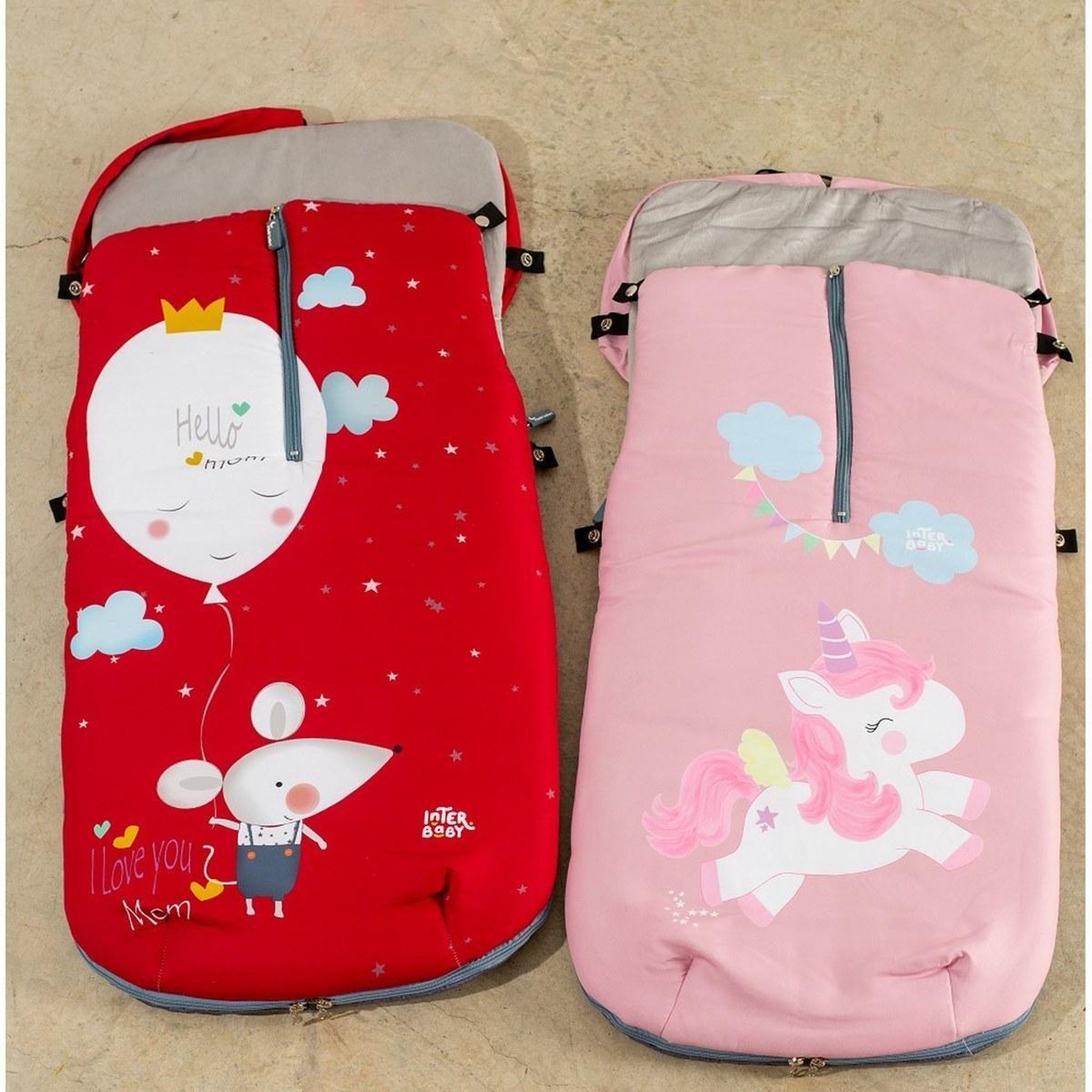 Voir la diapositive 2 : INTERBABY Chancelière universelle - polaire coralline - Petite souris - rouge