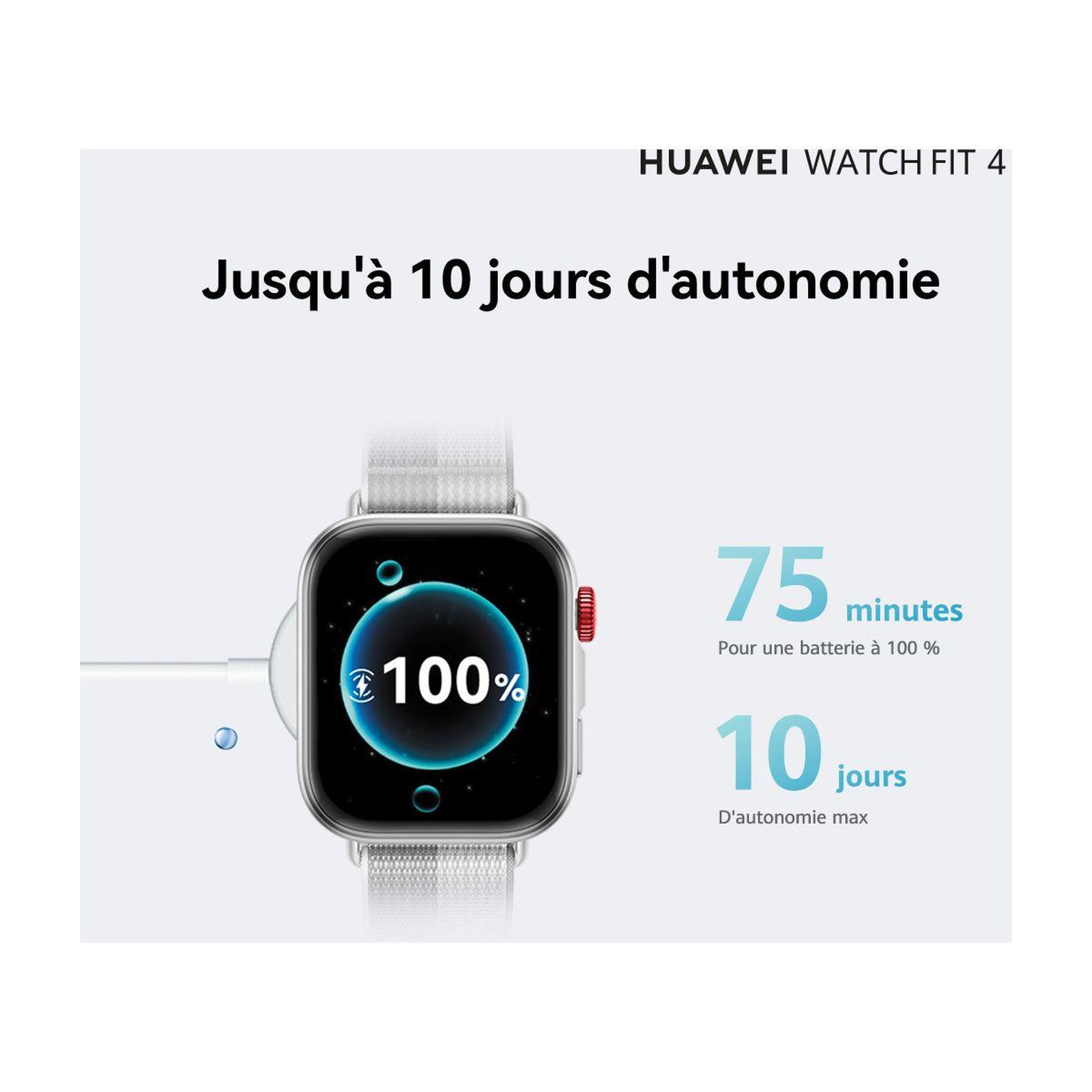 Voir la diapositive 4 : HUAWEI Montre connectée watch fit 4 noir