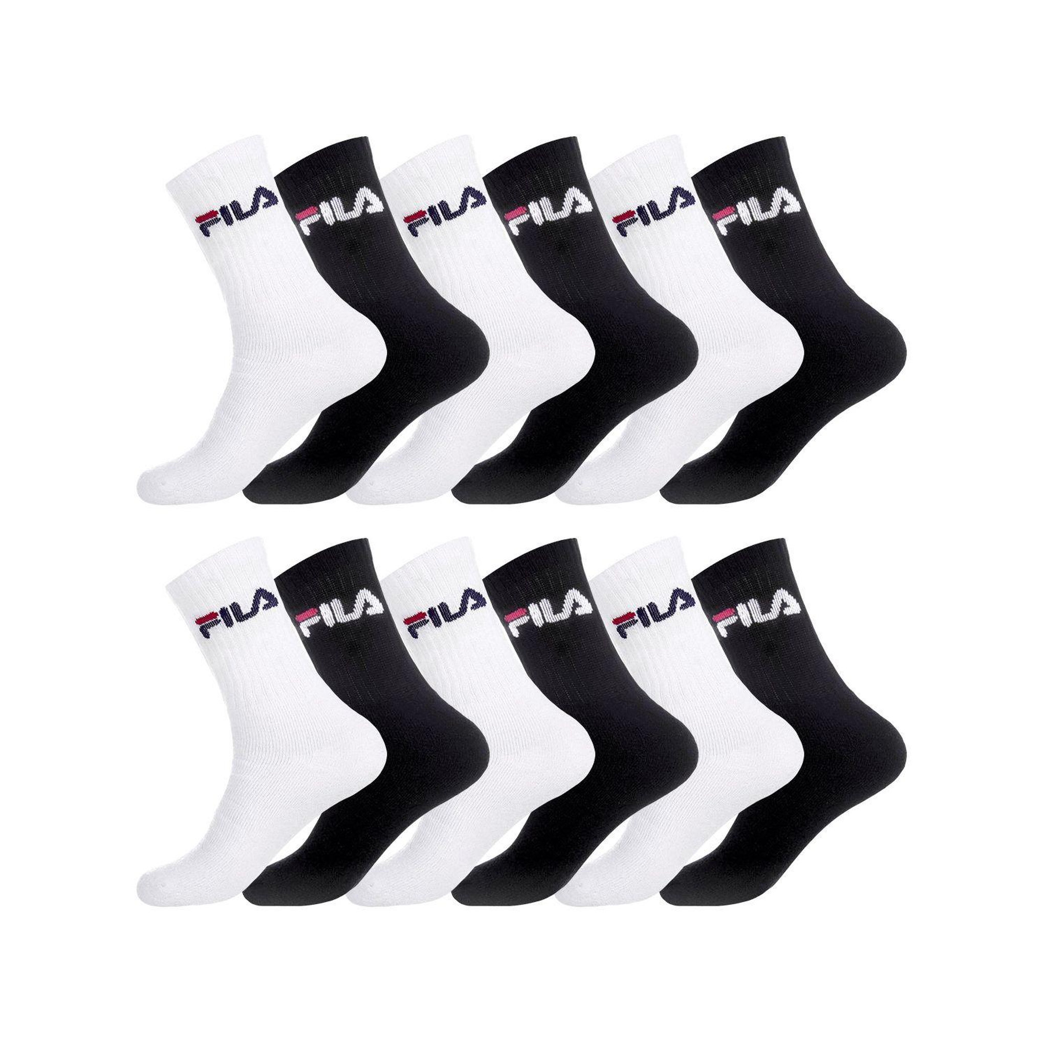 Voir la diapositive 1 : FILA Lot de 12 paires de chaussettes tennis homme