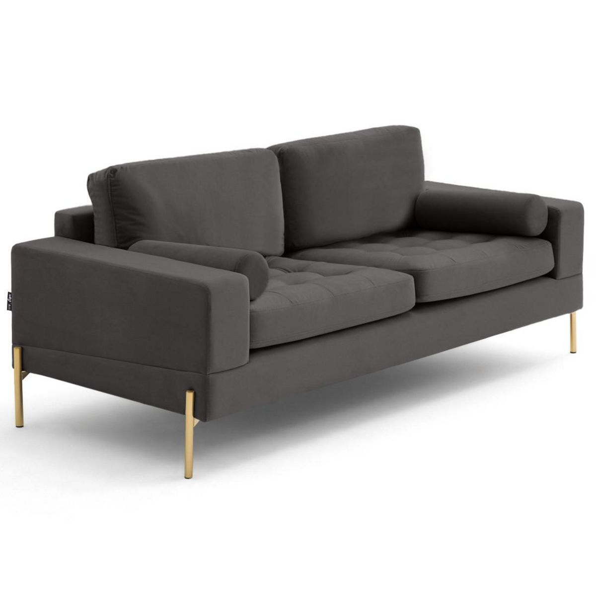 LISA DESIGN Isaure - canapé droit 3 places en velours