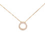 Voir la diapositive 1 : L'ATELIER D'AZUR Collier Femme Or Jaune - Motif Anneau - Pavé de Zirconiums