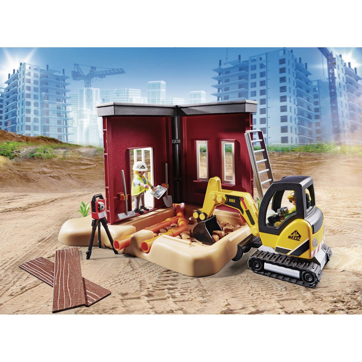 PLAYMOBIL 70443 City action - Mini-pelleteuse et chantier