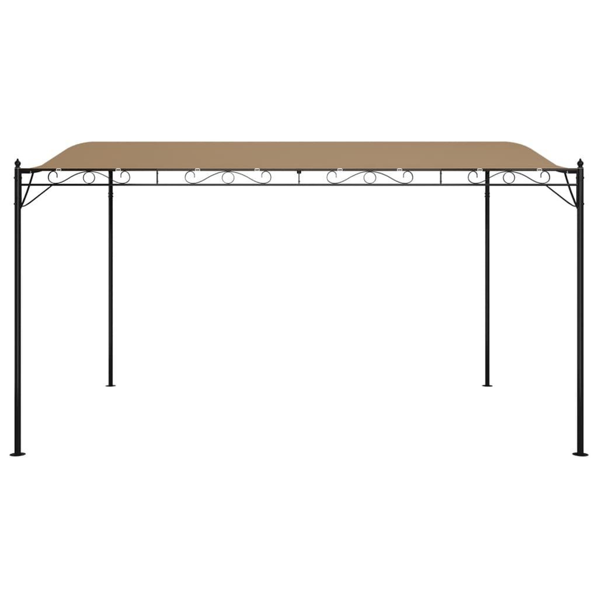 Voir la diapositive 3 : VIDAXL Auvent taupe 4x3 m 180 g/m^2 tissu et acier