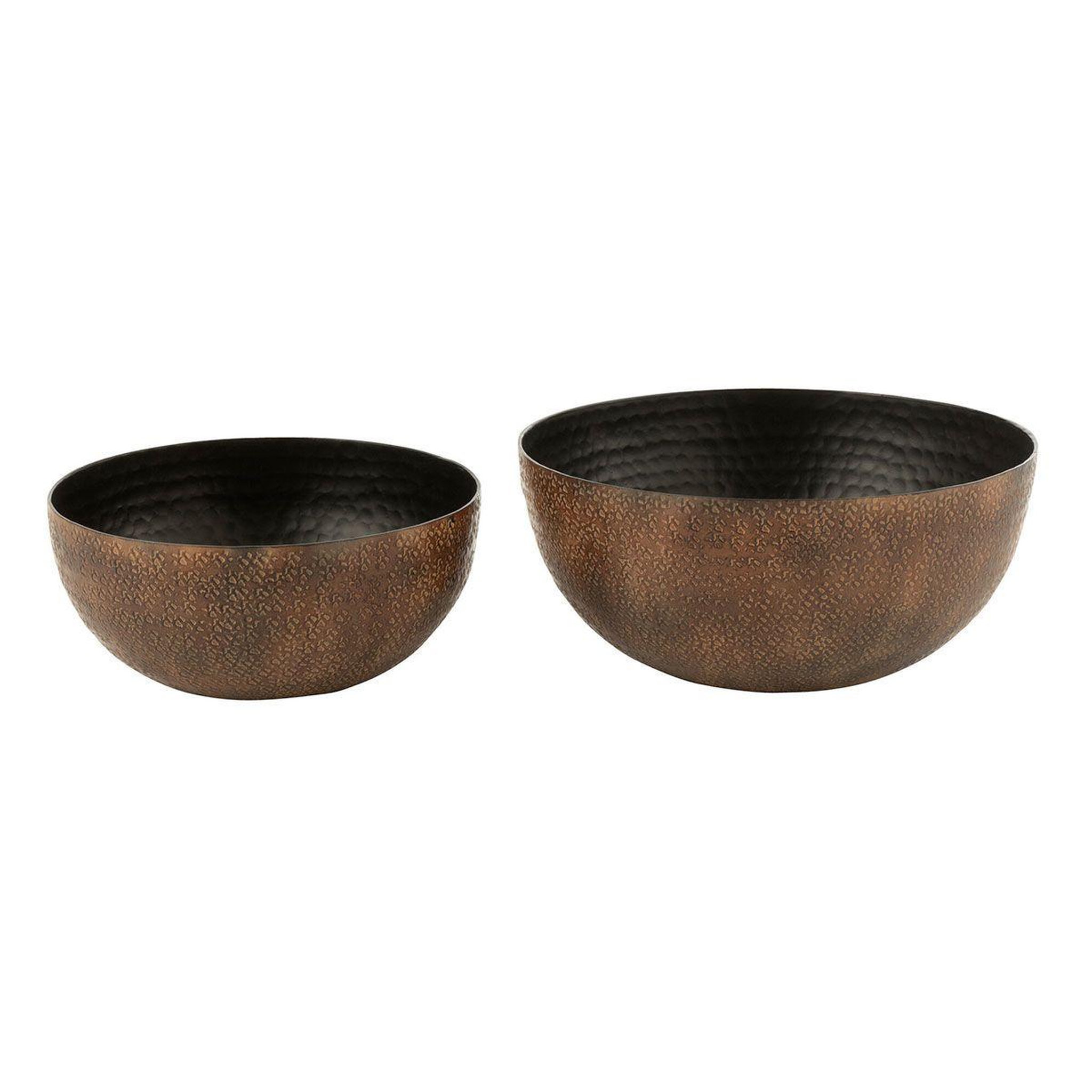 Voir la diapositive 2 : J-LINE Lot de 2 Saladiers  Hacienda  25cm Bronze