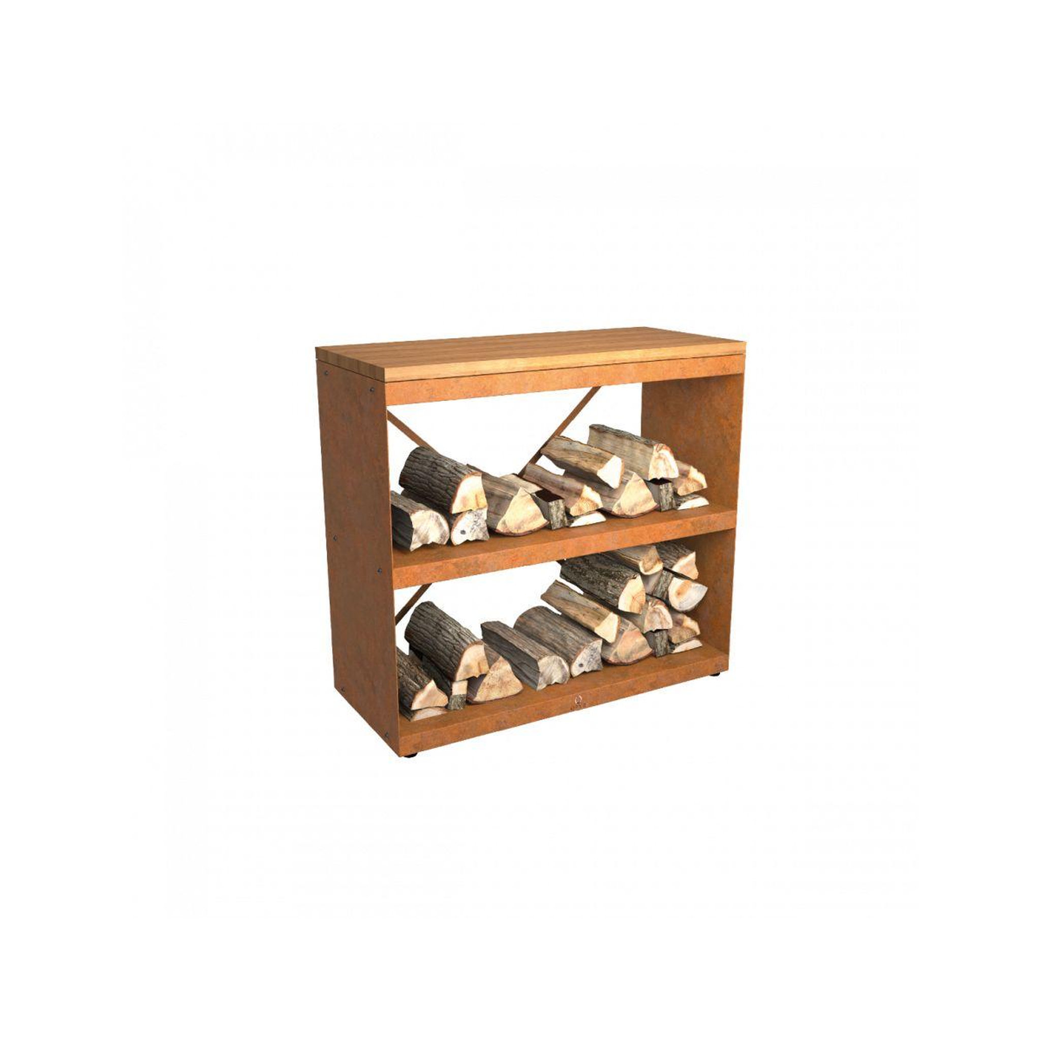 Voir la diapositive 3 : OFYR Ustensile barbecue bois corten 100