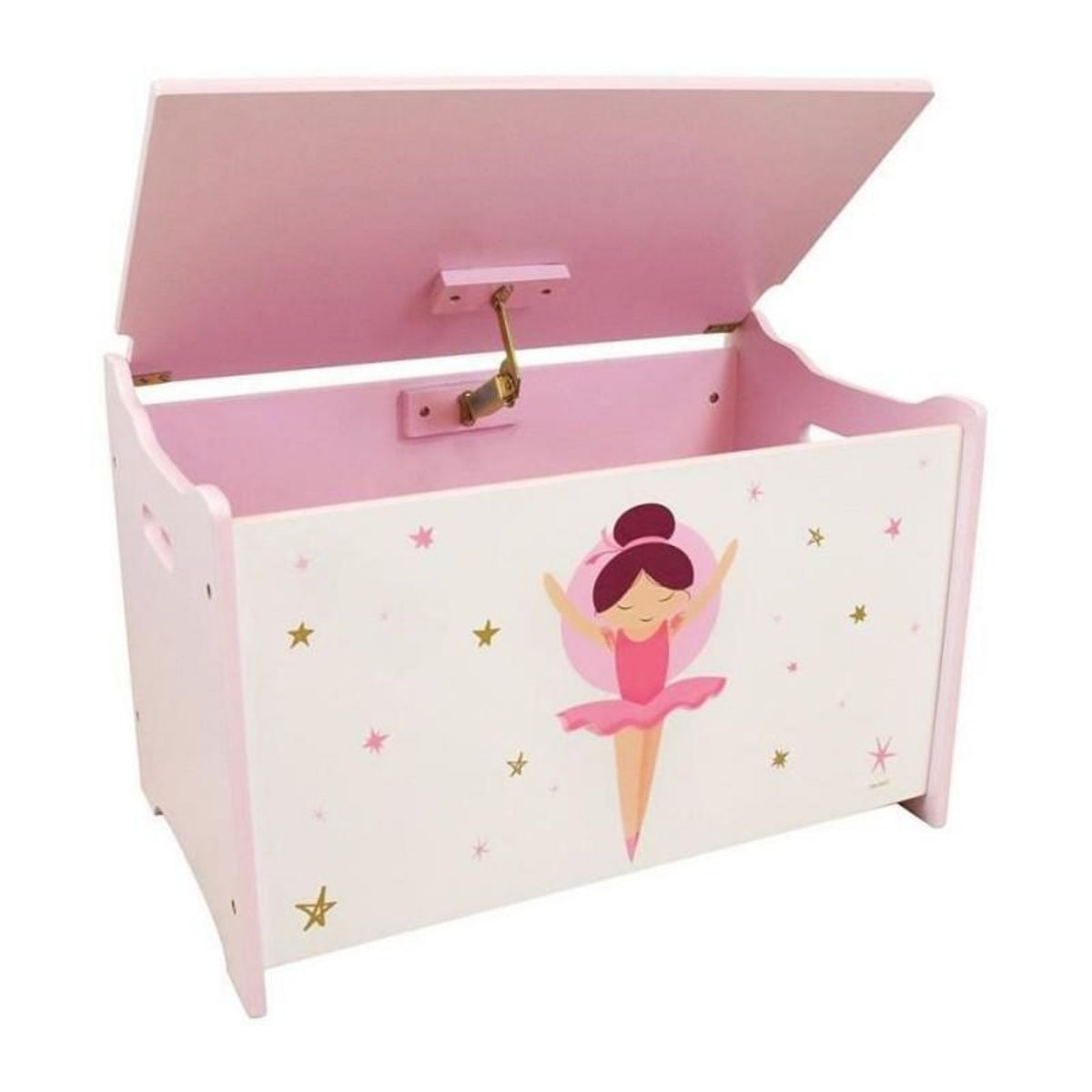 Fun House Coffret a jouets en bois - Danseuse Ballerine - FUN HOUSE - H.40 x L.58 x P.36 cm
