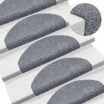 VIDAXL Tapis d'escalier auto-adhesif 15 pcs 65 x 21 x 4 cm Gris clair