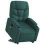 Voir la diapositive 3 : VIDAXL Fauteuil inclinable de massage electrique Vert fonce Tissu