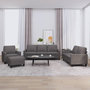 Voir la diapositive 1 : VIDAXL Ensemble de canapes 4 pcs avec coussins Gris Similicuir