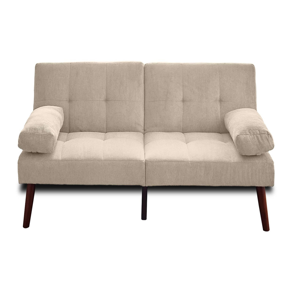 BEST MOBILIER Philae - canapé convertible clic-clac 2 places - velours côtelé