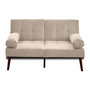 Voir la diapositive 1 : BEST MOBILIER Philae - canapé convertible clic-clac 2 places - velours côtelé