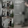Voir la diapositive 5 : HOMCOM Station de musculation montage mural - double poulie, tirage poitrine, lat pulldown - acier gris noir