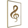 Voir la diapositive 1 : Paris Prix Affiche Murale Encadrée  Golden Treble Clef