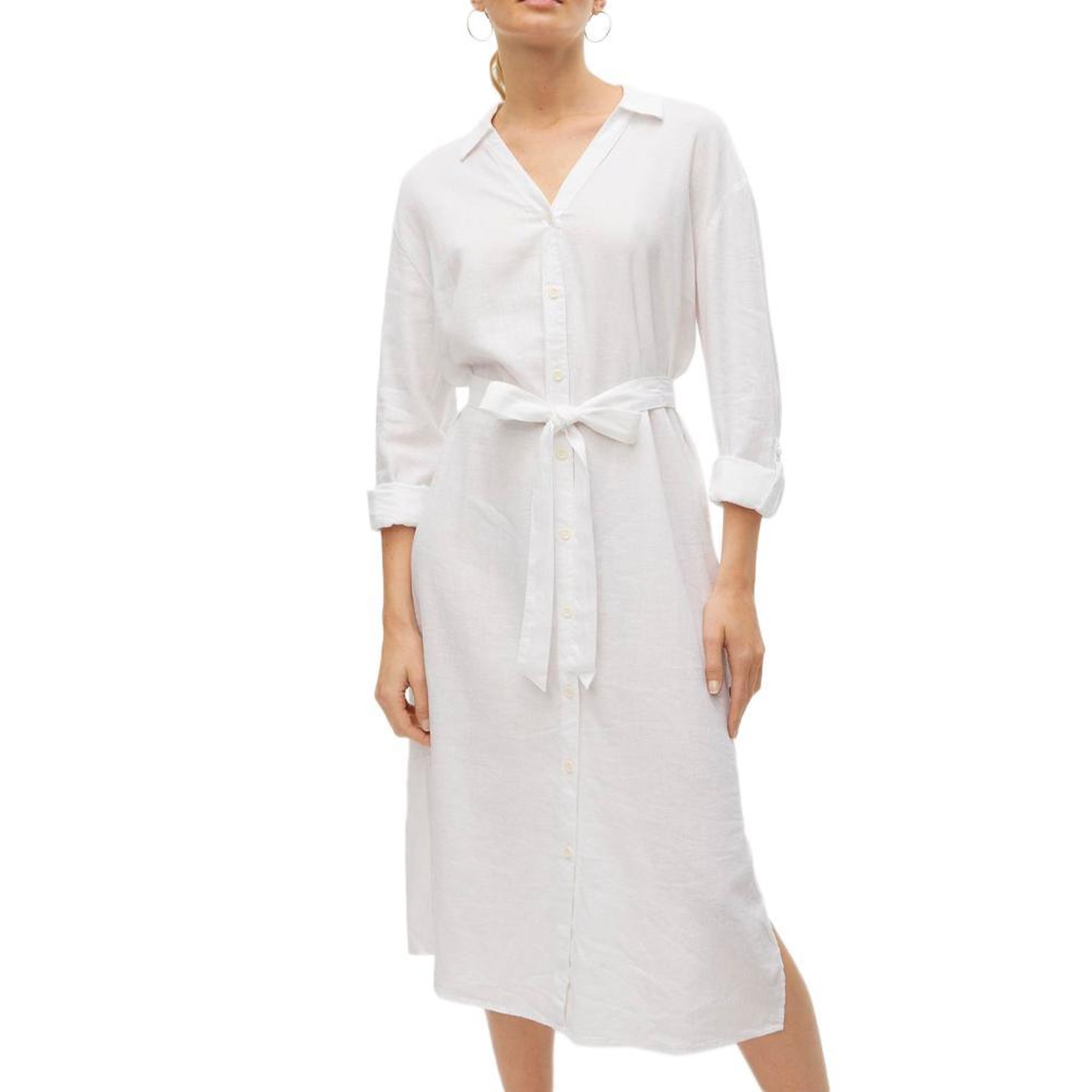 Vero Moda Robe Chemise Blanche Femme Vero Moda Linn. Coloris disponibles : Blanc