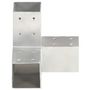 Voir la diapositive 3 : VIDAXL Connecteurs de poteau 4 pcs Forme en Y Metal galvanise 81x81 mm