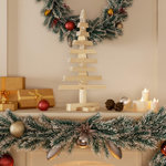 VIDAXL Arbre de Noël en bois pour decoration 60 cm bois massif de pin