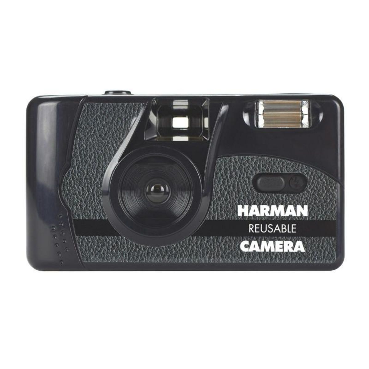 Ilford Appareil photo Argentique Ilford. Compact 24x36 Harman Camera Noir Réutilisable + 2 films N&B Kentmere Pan 400iso