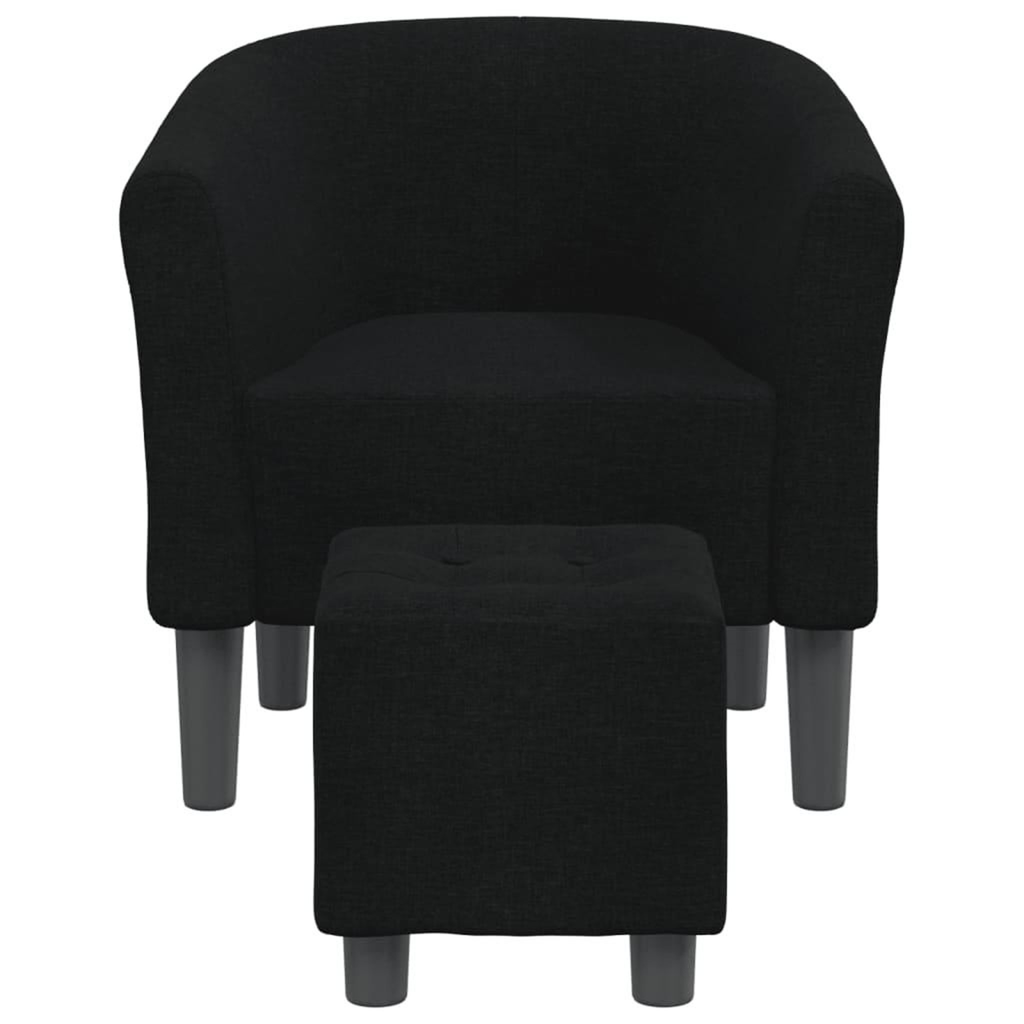 Voir la diapositive 3 : VIDAXL Chaise cabriolet avec repose-pied noir tissu