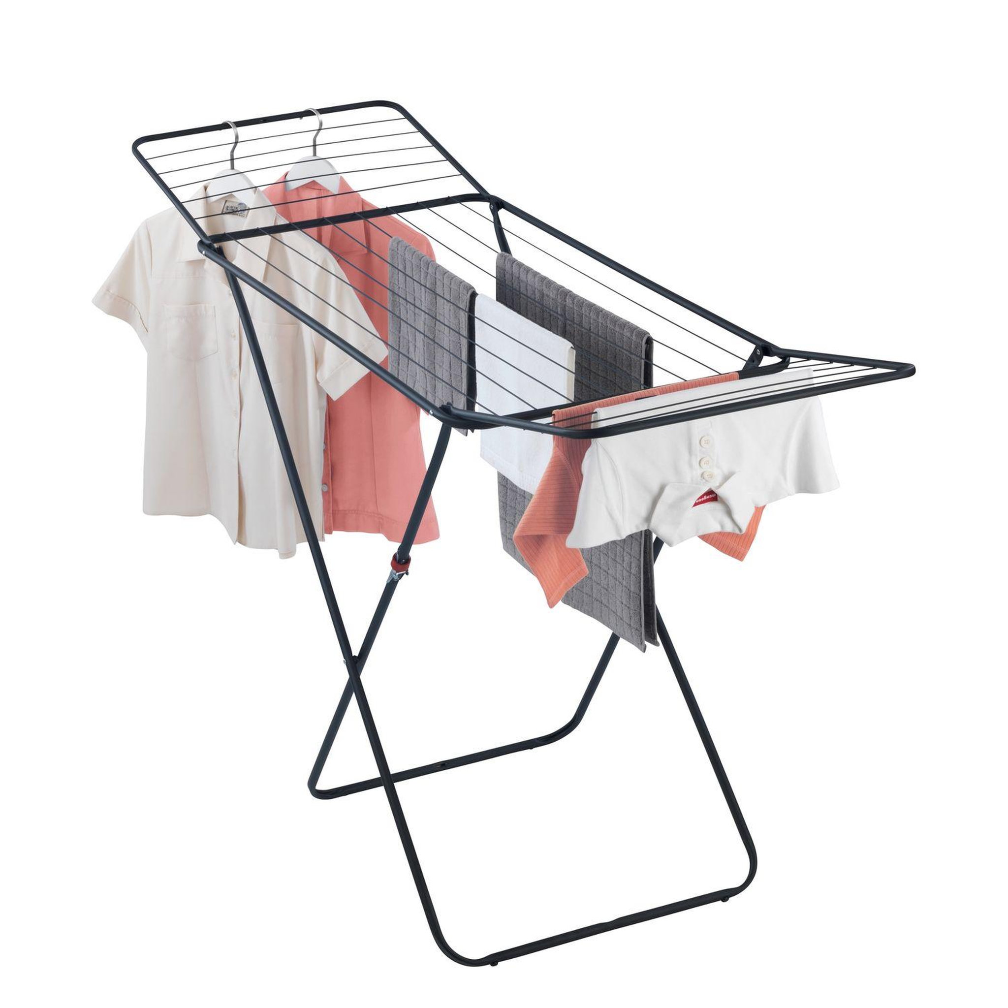Wenko Sèche-linge pliable à bras design Champion - 18 m d'étendage - Noir