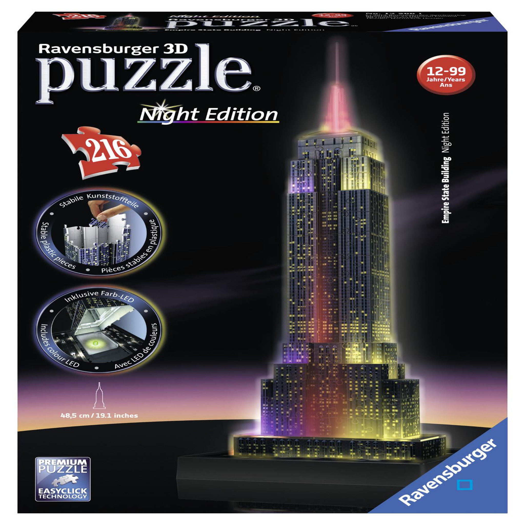 Voir la diapositive 1 : RAVENSBURGER Puzzle 3D Empire State -216 pièces